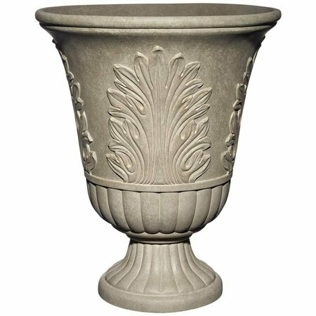 CLASSIC HOME & GARDEN 19 in. H X 16 in. D Plastic Larissa Urn Planter Sand 416P-190R